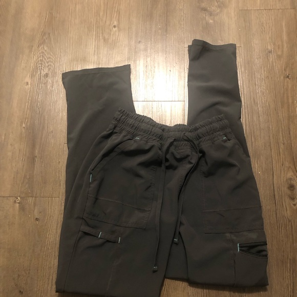 Scrub Star Womens Gray Thread Drawstring Cargo Medical Pockets Pants Size XS - Picture 5 of 15